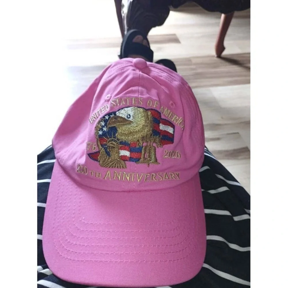 USA 250th Anniversary Pink Baseball Cap
